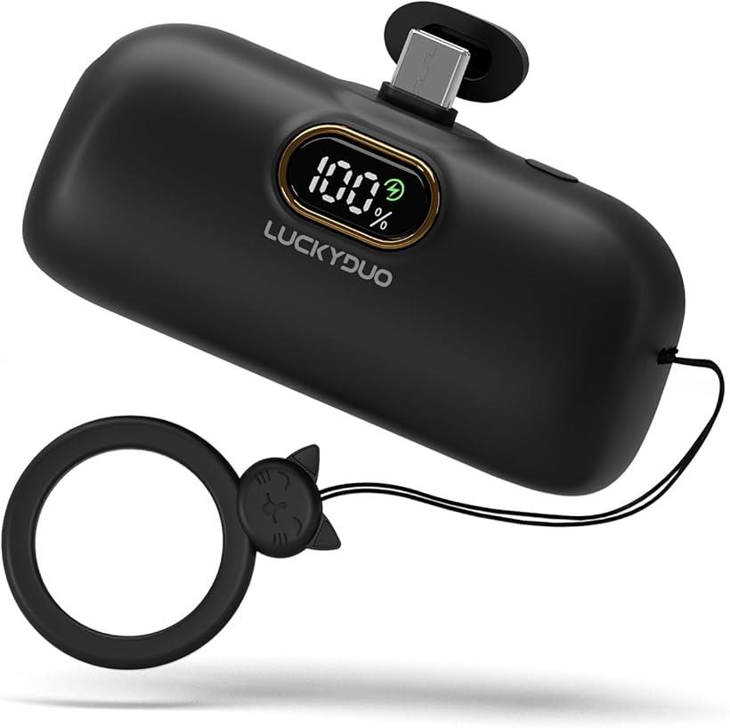 モバイルバッテリー 軽量 小型 5000mAh Type-Cコネクター内蔵 コードレス コンパクト 直接充電 PD20W急速充電 iPhone15シーズ20W充...