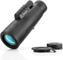 単眼鏡 望遠鏡 12x50単眼きょう 大型 12倍 50mm大口径 持ち運び便利 高倍率 モノキュラー 一眼鏡 メガネ対応 ケース ストラップ付(ブラック)