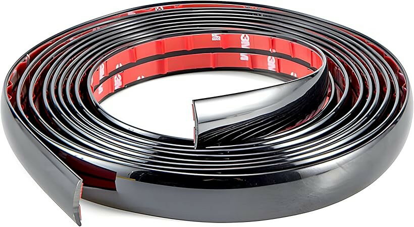車用モール マルチモール ボディー バンパー 保護 フェンダーモール クロムメッキ インテリア ドアモール 3M両面テープ 長さ5m 黒 幅25mm (黒 25mm 5m, 幅25mm)