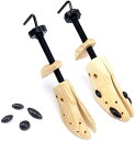 シューズストレッチャー 靴の型崩れ 蒸れ 消臭 靴伸し シューズフィッター サイズ調整 25.0-26.5cm(イエロー)
