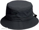 バケットハット ポリエステル 最大64cm あご紐付き メンズ レディース (ブラック, L)