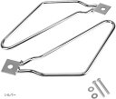 TikTrunk サドルバッグ サポート サイドサポート バイク用 左右 2個セット メタル製 高耐久(シルバー)