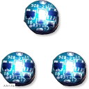 LED 電飾 磁気スイッチ 3個セット ボタン電池 CR927対応 超小型 ワイヤレス 模型 プラモデル フィギュア ライト 照明 極小(スカイブルー)