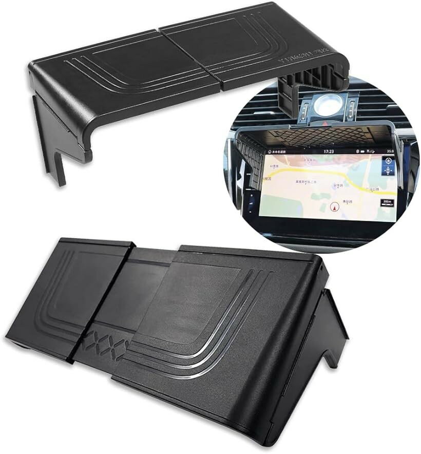 カーナビ サンバイザー 日除け サンシェード 3面 パネル 遮光 ナビ画面 汎用 折りたたみ 車載用 (ブラック)
