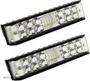 ledライト 車 集魚灯 投光器 作業灯 ワークライト ledバーライト 防水 バックライト 24v 12v 2個セット(ホワイト)