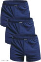 ニット トランクス メンズ 下着 3枚 セット 前開き 綿 コットン パンツ 男性(ネイビー, 2XL)