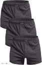 ニット トランクス メンズ 下着 3枚 セット 前開き 綿 コットン パンツ 男性(グレー, 2XL)