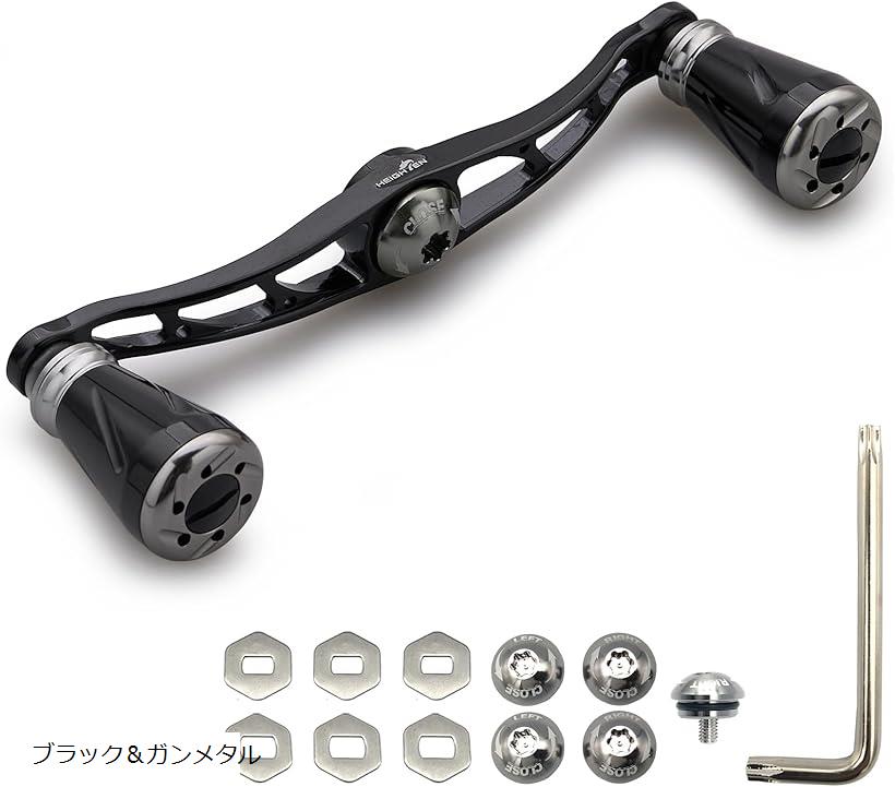 115mm リール ハンドル シマノ ダイワ アブガルシア 通用 ベイトリール Pillar Series ブラック＆ガンメタル 807 (ブラック＆ガンメタル...