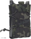 マガジンポーチ マグポーチ TACOスタイル M4 AK 対応 MOLLE ベルト 両方対応 サバゲー CORDURA 実物ナイロン仕様(ブラック迷彩)
