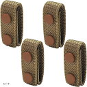 タクティカル ベルト ナイロン 固定 モール サスペンダー 留め具 4個セット カーキ (カーキ, M)