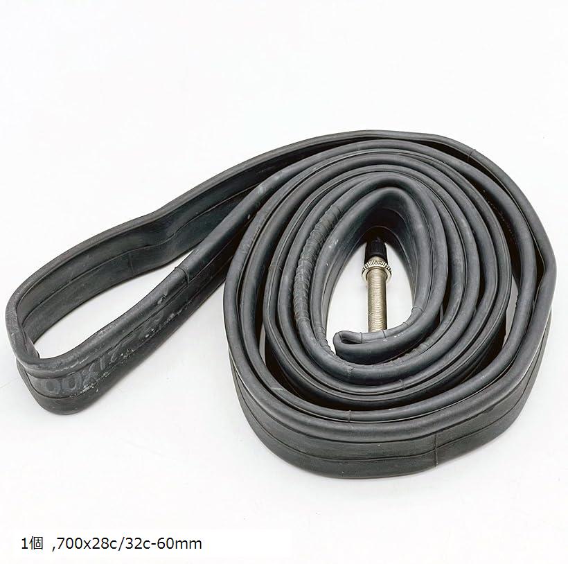 自転車 タイヤ チューブ 700 28C 32C 仏式 ロングバルブ 60mm ロードバイク クロスバイク 肉厚 予備 交..