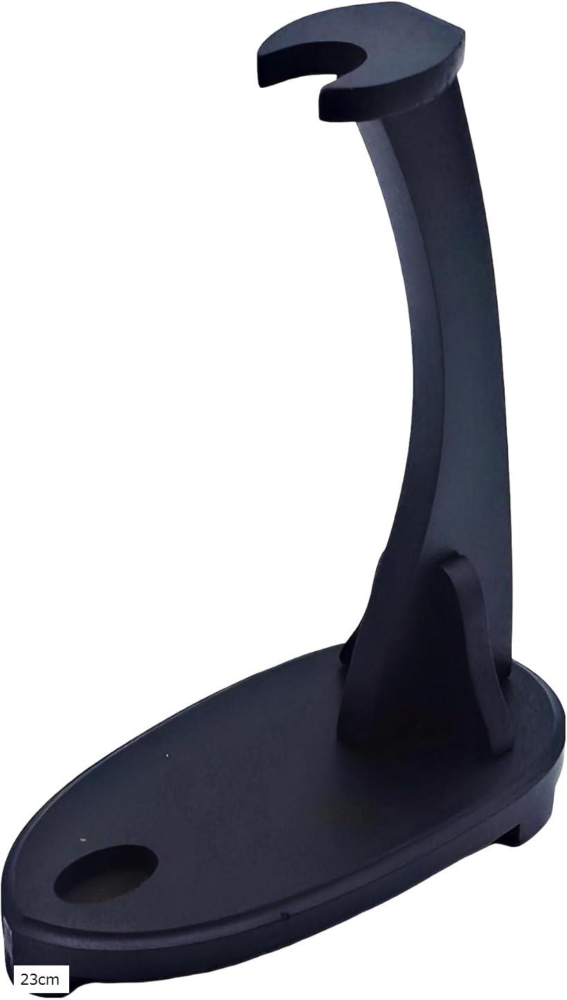 刀掛け 日本刀 模造刀 木刀 剣置スタンド 一本掛 立掛け台 黒塗り 刀掛台 (ブラック, 23cm)