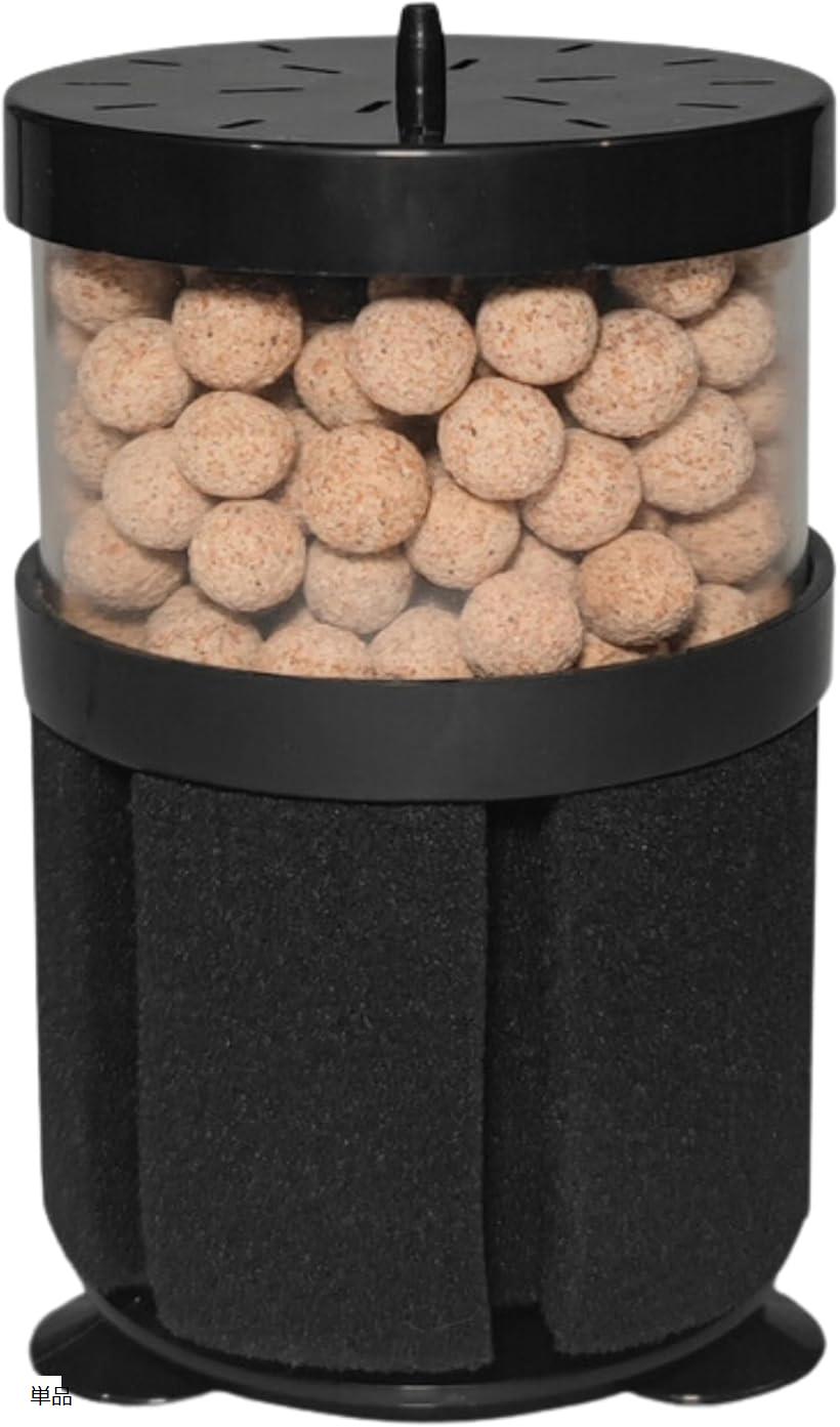 TikTrunk 水槽 エアレーション スポンジフィルター 大型 ろ過システム 活性化ろ材付き 単品 (ブラック, 単品)