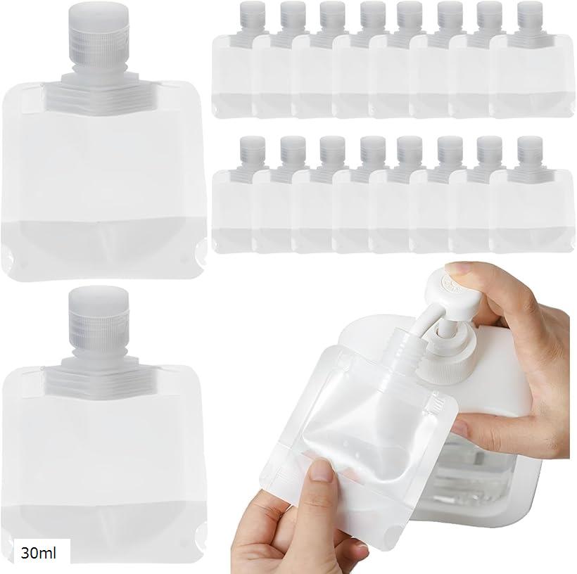 【楽天ランキング1位入賞】トラベルボトル 小分けボトル 旅行用 シャンプー パウチ コンパクト 20個セット 30ml (30ml)