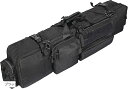 ガン ケース 大容量 W100cm 2本 2丁 収納 ライ フル ソフト サバゲー カメラ 三脚 釣り などにも ハンド ダブル(ブラック, フリー)(3)