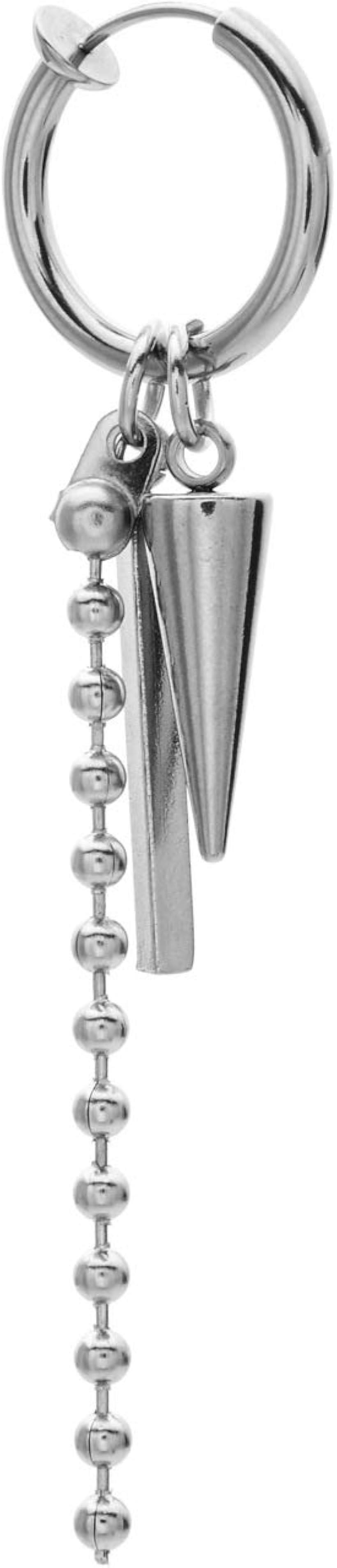 イヤリング フェイクピアス チェーン スパイク 片耳 人気アクセサリー