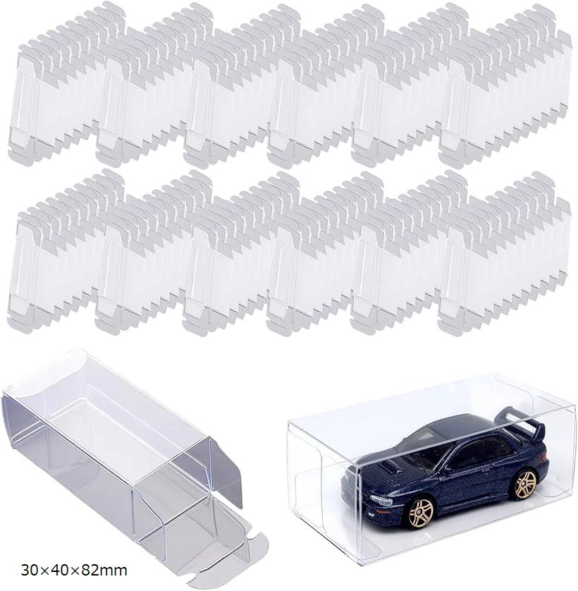 ミニカー ケース クリア 収納 保管ケース 120個 クリアケース コレクション 展示 ディスプレイ 30x40x82mm(透明, 30x40x82mm)