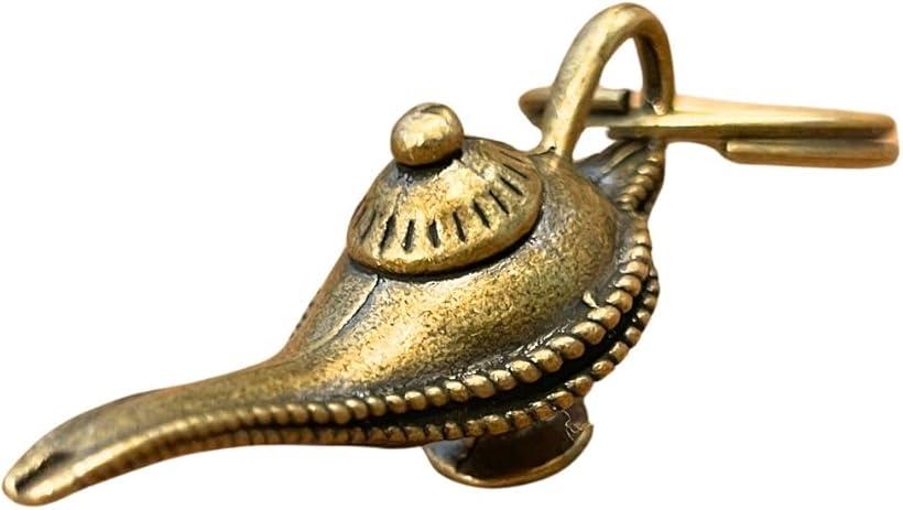 キーホルダー ペンダントトップ 魔法のランプ 真鍮 アンティーク 風水 金運 チャーム グッツ アクセサ..