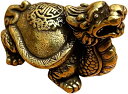 龍亀 置物 風水 置き物 縁起物 金運 青龍 竜 龍の置物 インテリア リビング 玄関 オブジェ 金運アップ 祈願 運気アップ(ゴールド, Small)