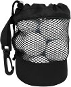 【楽天ランキング1位入賞】ゴルフボールケース 大容量 カラビナ付き メッシュ 収納ケース (ブラック ...