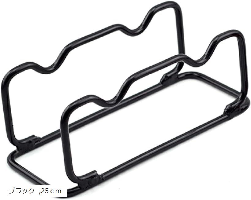 ダンベルラック 2個置き ダンベルスタンド ダンベルホルダー コンパクト 鉄アレイ(ブラック, 25cm)