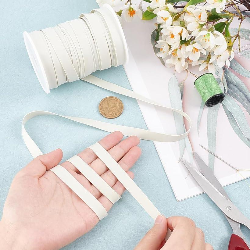 30ヤード/27.5m ソフト織ゴム 水着ゴム 10mm幅 ウエストゴム 白色 平ゴム 織りゴム 弾性バンド 裁縫 パジャマ 帽子 ズボン用 幅広ゴム 手芸(30ヤード)