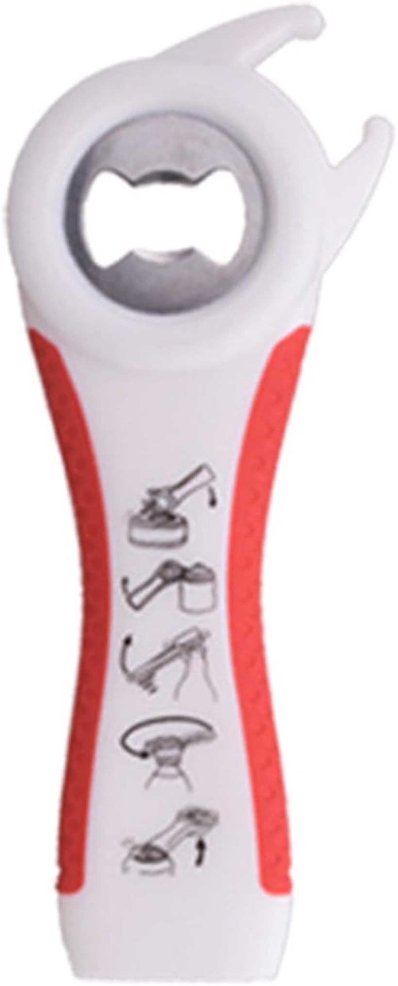 栓抜き 缶オープナー 瓶オープナー ビール栓抜き 飲料缶オープナー プルトップ開け 王冠 開封 キッチンツール コンパクト (ホワイト)