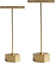 ピアススタンドアクセサリー イヤリング T字 ジュエリー ディスプレイ ゴールドアクセサリースタンド 大小2種セット
