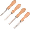 ヘリ落とし革細工 溝ほり 革工具へり落とし レザークラフト 4点セット 面取り 革削ぎ 手芸道具 漉き 縁取り エッジ エッジャー 溝堀り漉き用工具