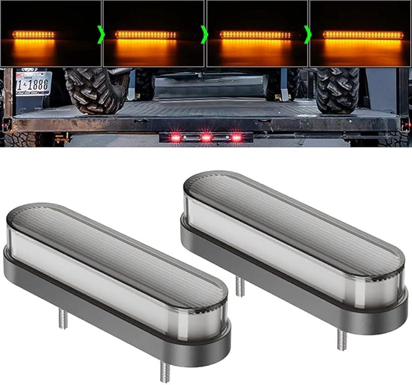 互換品ファイバーLED リアマーカーランプ テールランプ 12V 24...(2.0)