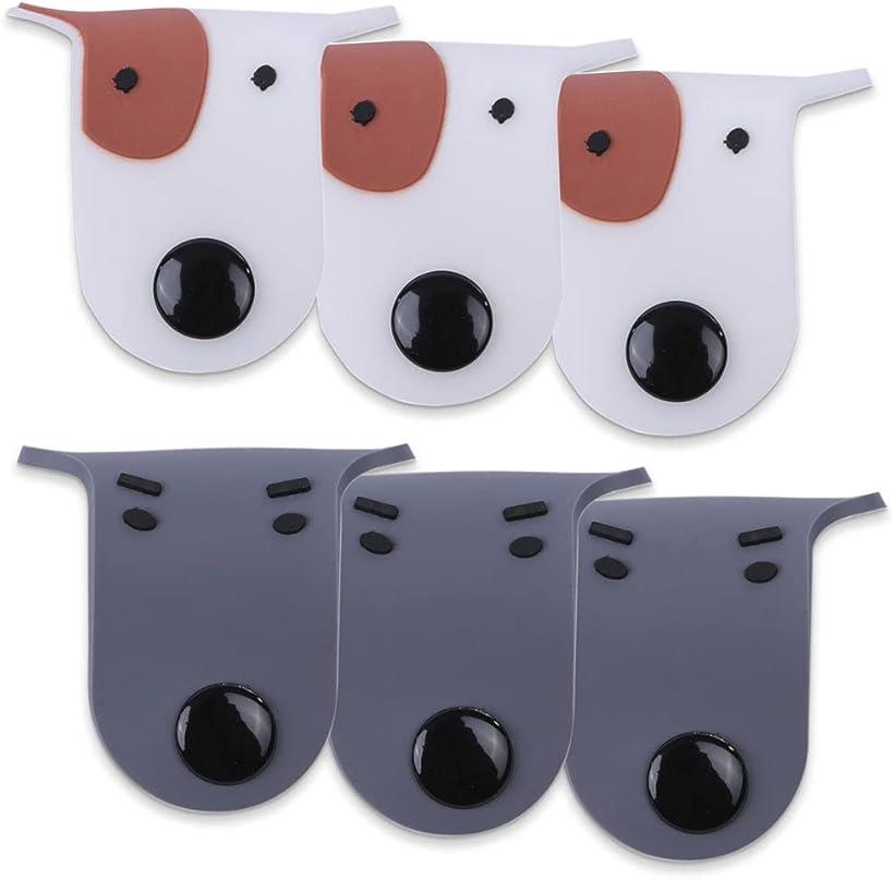 わんちゃんが好きな方へ。 犬 イヌ型 クリップ コード ケーブル 巻き 収納 スッキリ ワンタッチ 6個 セ..