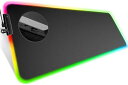 マウスパッド 大型 ゲーミング RGB ハード LED 発光 超滑らか 15モード 12色の発光色 カラフル回転 滑り止め 80x30x0.5cm(80x30c...