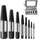 ネジ抽出器セット 8本 潰れたネジ取り 破損 ボルト ネジ取り出し 折れたボルト抜き ネジ抜き取り工具
