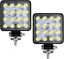 互換品LED 作業灯 ワークライト 48W 2個セット 12V/24V対応 防水防塵 広角 耐衝撃 自動車 汎用作業灯
