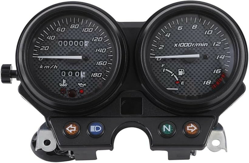 互換品ホンダ 用 ホーネット250 2000～2005 スピード メーター ユニット カーボン パネル ブラック 5ピン カプラーオン タコメーター カスタム パーツ 社外品