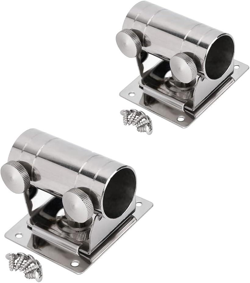 ロッドホルダー 2個セット パラソルスタンド クーラーボックス取付 ステンレス製 釣り竿 固定具