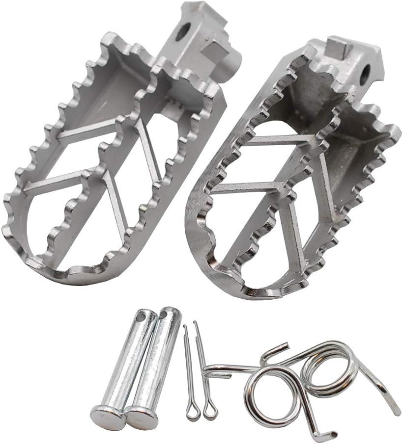 互換品 汎用 ワイドフットペグ バイク ステップ オフロード トライアル ワイドペグ 左右セット