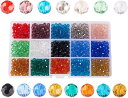 約750個/箱 6mm 15色 ガラスビーズ そろばん 多面的 カット オーストリア ジュエリー用 UVレジン 封入 DIY用 手芸材料 手作り 素材 ハンドメイド 混合色