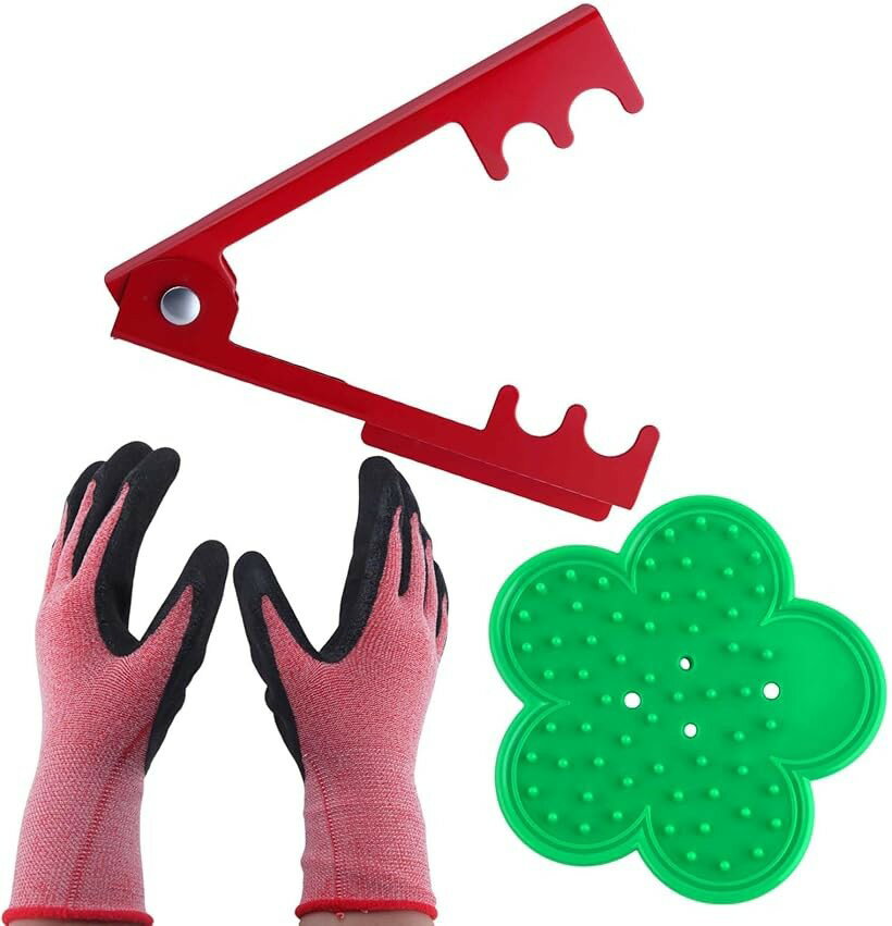 3個 バラのとげの皮むき器 バラのトゲ取り バラ用とげ抜き 薔薇の棘取り フラワーアレンジメント用のガ..