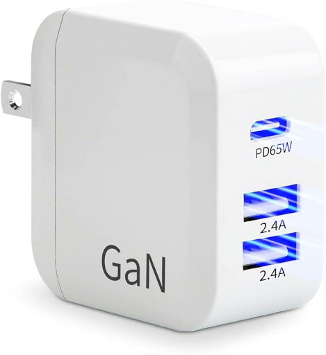PD 充電器 65W 急速充電器 Type-C 3ポート3台同時充電 GaN充電器 窒化ガリウム/PPS/USB-C PD 充電器 65W 急速充電器 Type-C 3ポート3台同時充電 GaN充電器 窒化ガリウム/PPS/USB-C