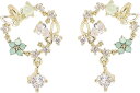 ピアス レディース シルバー925 花 蝶々 レディースピアス(ゴールド)