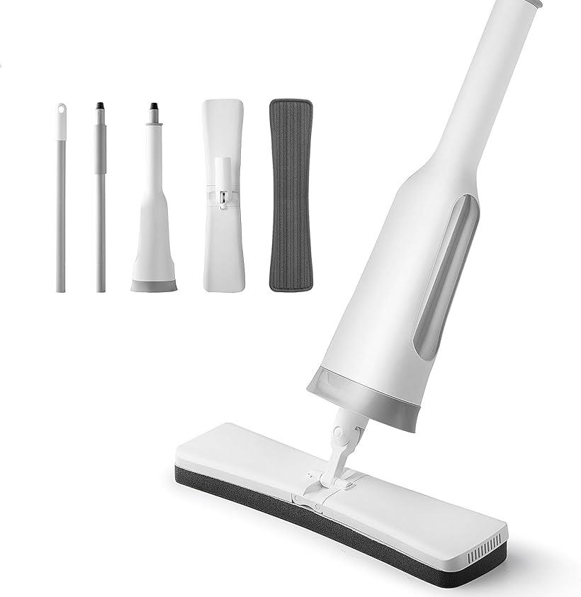 【楽天ランキング1位入賞】吸水モップ スポンジモップ 掃除用品 絞り器付き 掃除ブラシ付き 水切りワイ..