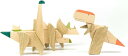 ESNAF TOYS マグネット 積み木 手作り 知育 インテリア 木製 天然木 Game of Dinosaurs 恐竜の世界 4種セット