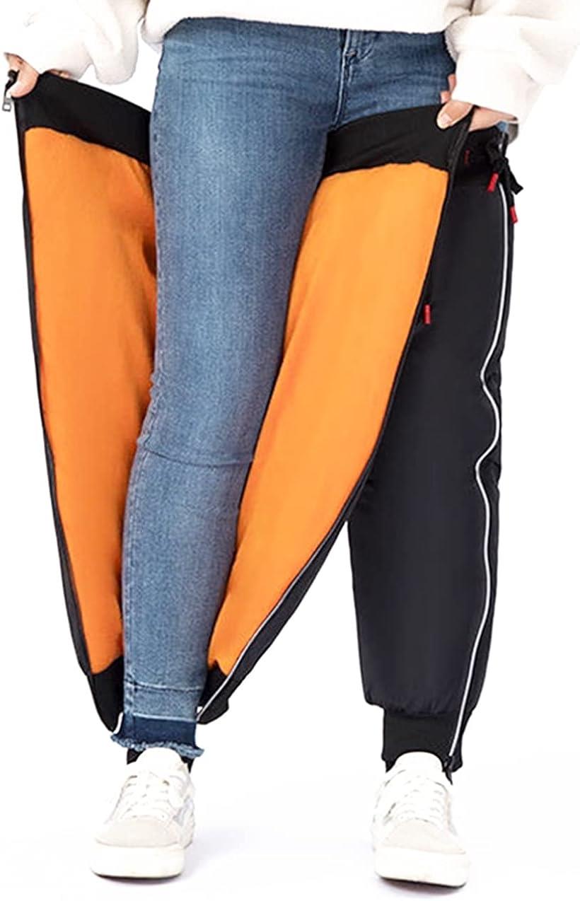 レッグウォーマー 保温サポーター 防寒着 レディース メンズ パンツ プレゼント (ブラック, Free Size)