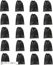 C -POSH 靴袋 巾着 不織布 シューズバッグ 収納袋 服入れ 透明窓付き 靴収納ケース 黒/M/20枚(黒, M 縦35.5cmx横27cn)