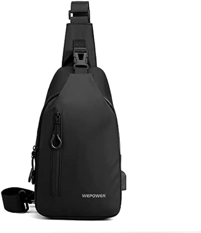 ボディバック ワンショルダー 切り替え可能 大容量 防水 メッシュ (ブラック)