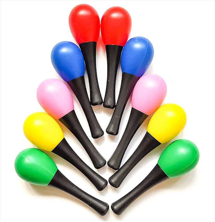 【楽天ランキング1位入賞】マラカス シェイカー 10本セット 子供 楽器 おもちゃ パーティーグッズ プラスチックマラカス