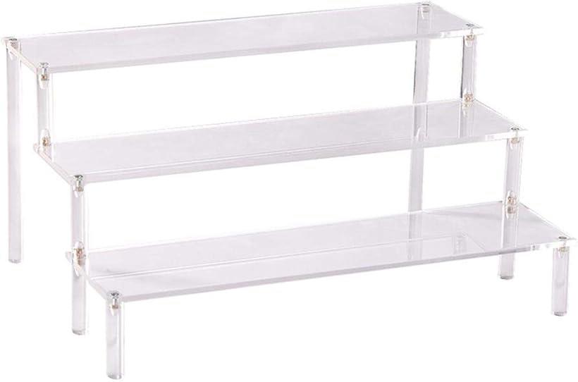 フィギュアケース コレクションケース 棚 アクリルケース ディスプレイケース ディスプレイスタンド 30cm 3段 (透明)