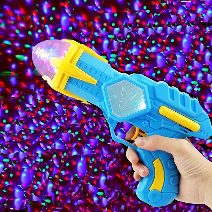 ミラーボール 銃 ミラーボールガン 光る 鉄砲 おもちゃ パーティー ブルー(ブルー)