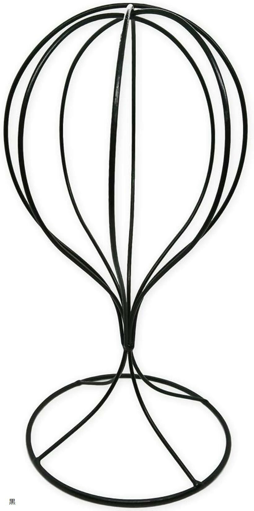 アイアン 帽子スタンド 帽子掛け ウィッグスタンド 軽量 おしゃれ (黒)